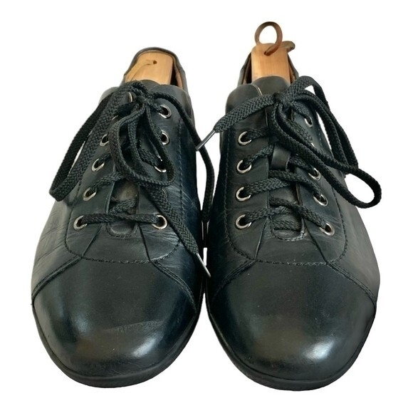 VITTO ROSSI Black Leather Lace-Up Sneakers Men’s Casual Comfy Shoes US 8 main image 9